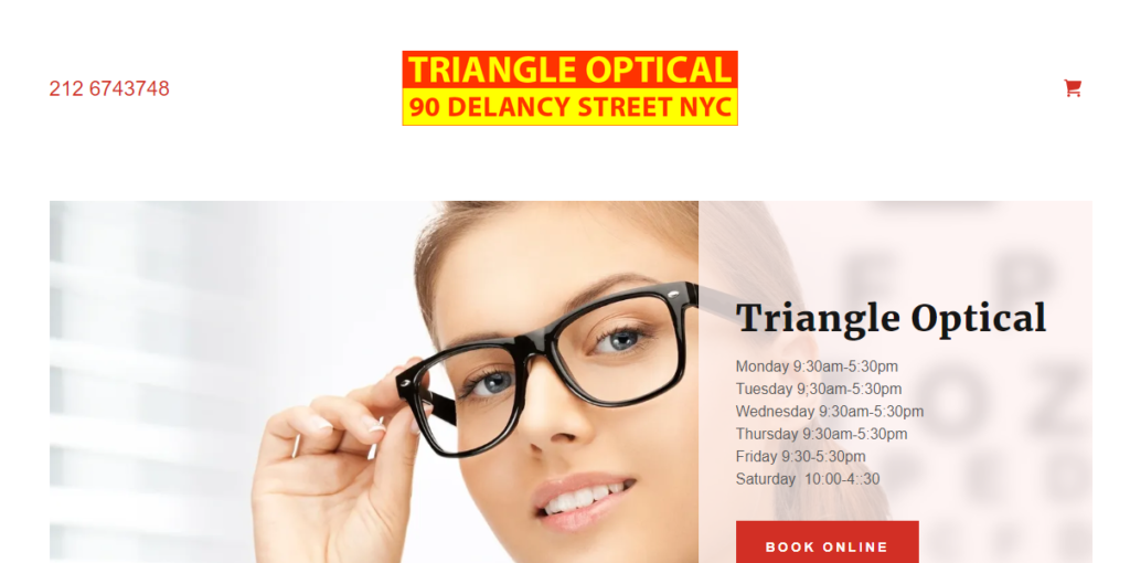 Optician Website Design 33 triangleoptical