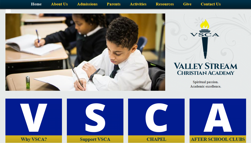 Catholic school Website Design 2 vscacademy