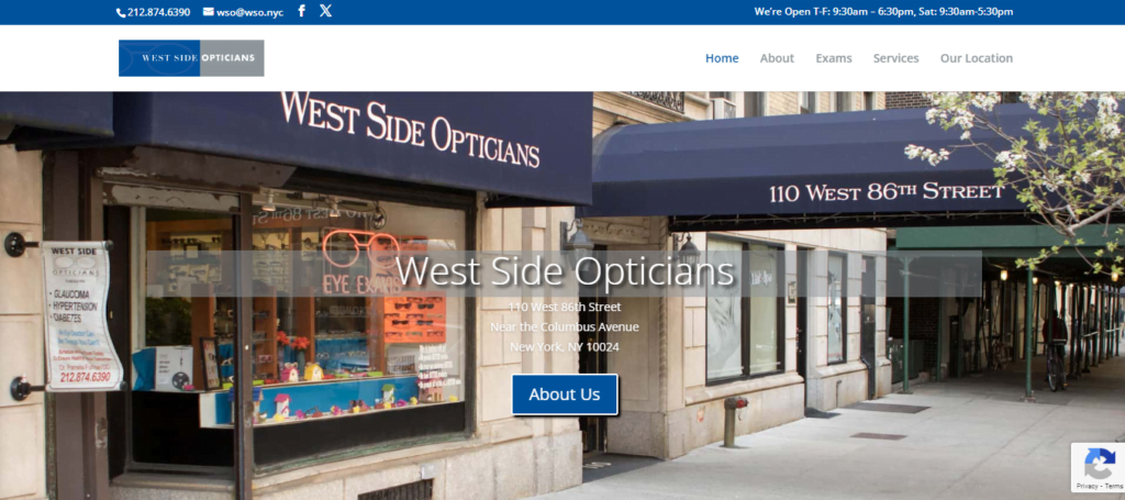 Optician Website Design 21 wso