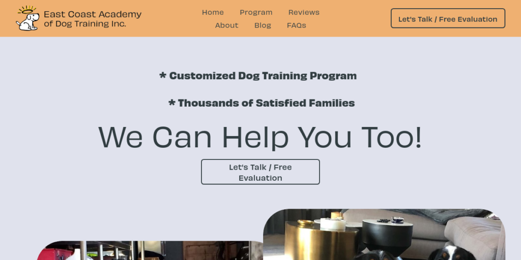 Dog Training website design 26 Customized Dog Training
