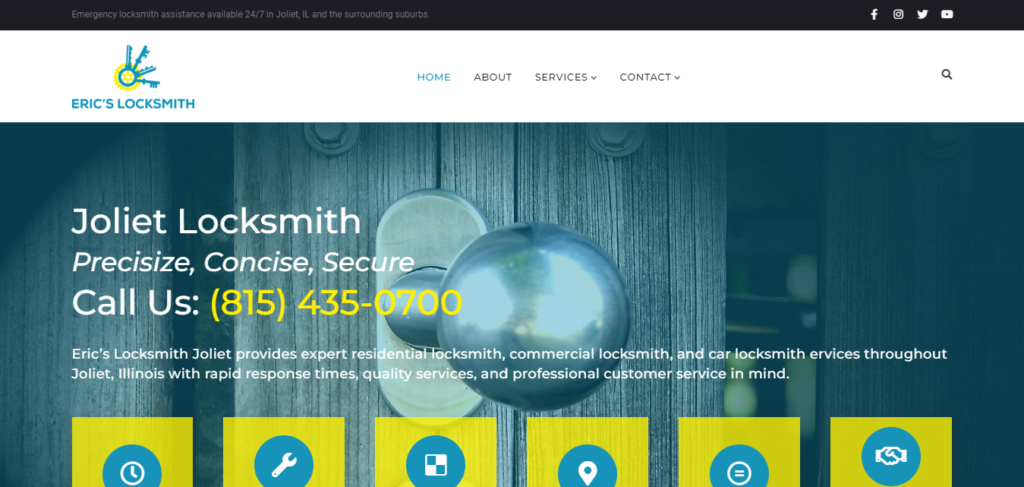 Locksmith Website Design 50 Erics Locksmith