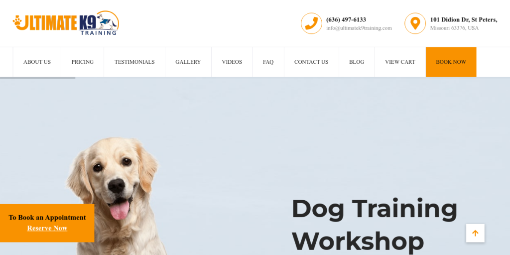 Dog Training website design 25 K9 Dog Trainer