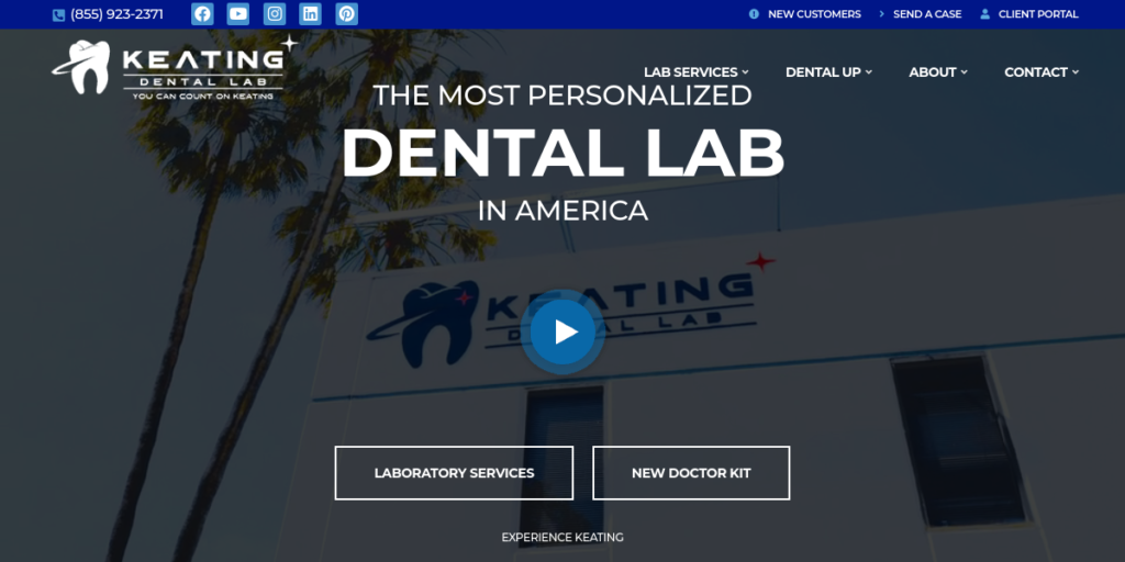 Dental laboratory Website Design 2 Keating Dental Lab