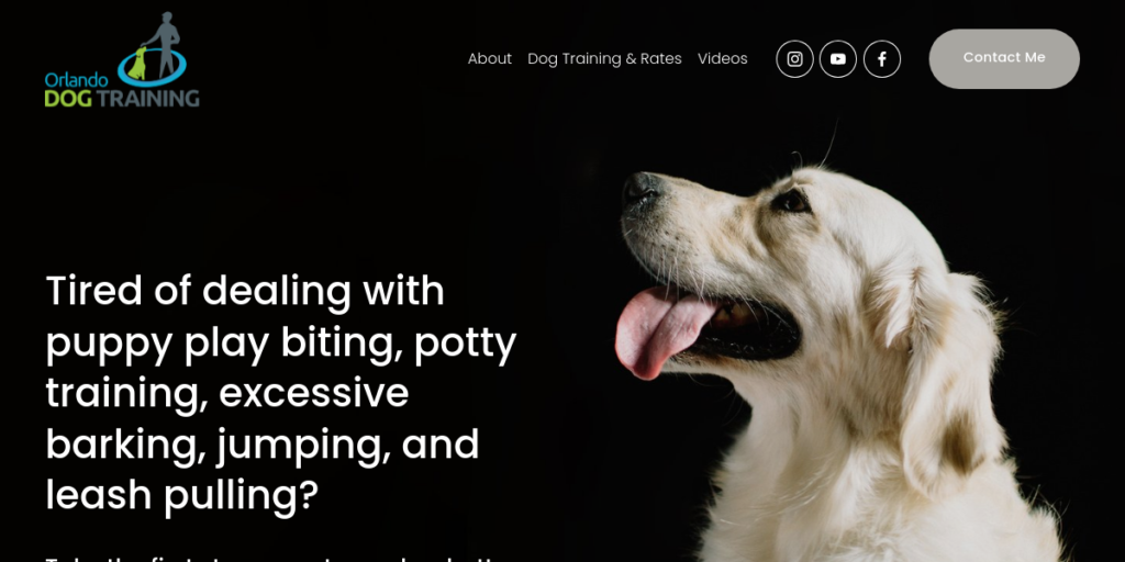 Dog Training website design 19 Orlando Dog Training