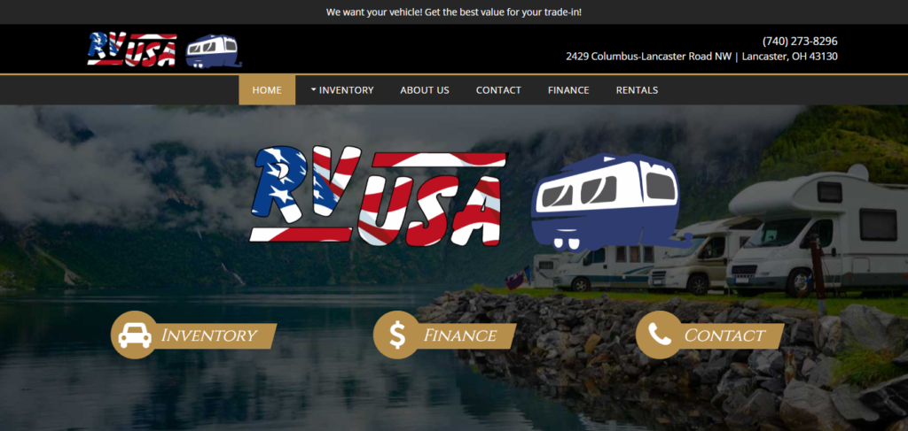 RV Dealer Website Design 4 RV USA