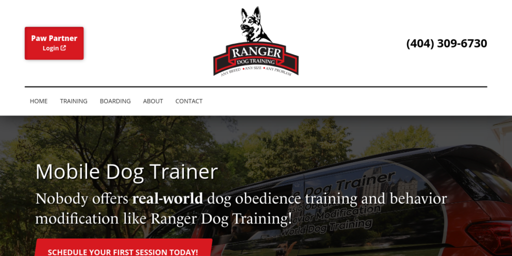 Dog Training website design 28 Ranger Dog Training