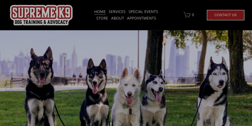 Dog Training website design 3 SUPREME K9 DOG TRAINING ADVOCACY