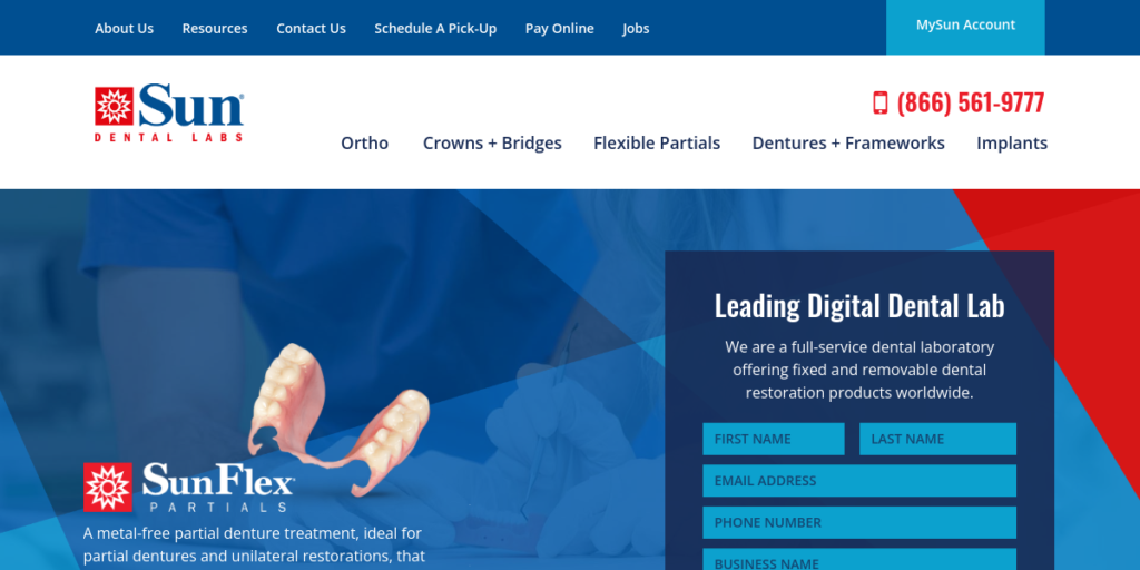 Dental laboratory Website Design 20 Sun Dental Labs