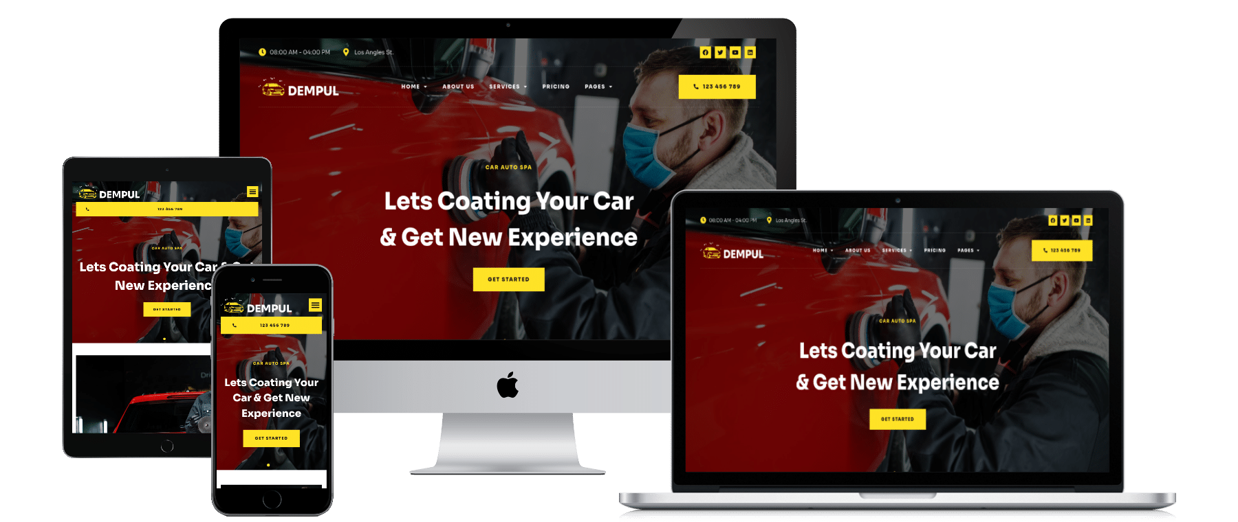 Auto Detailing Web Design 1