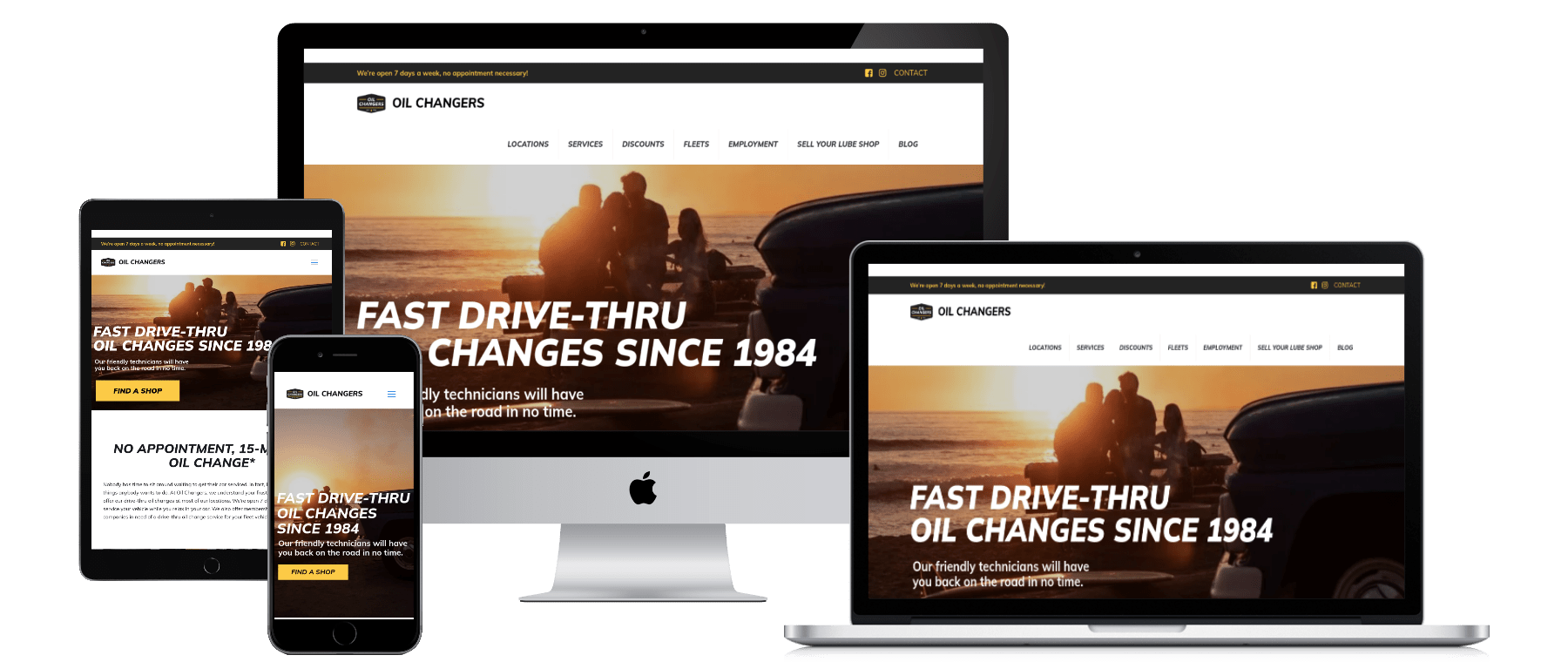 Web Development Company for Oil Change Services pic